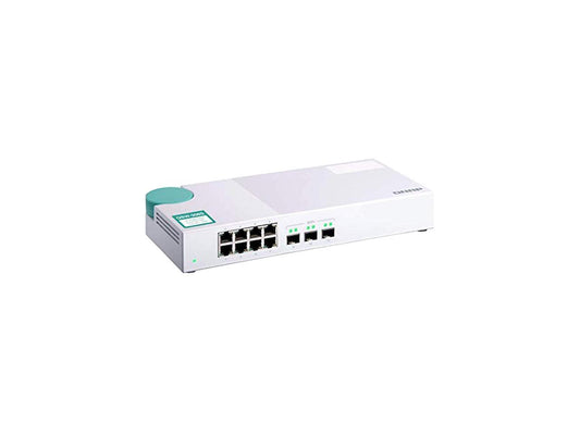 Qnap QSW-308S-US Cost-effective Entry-level 10 GbE Switch with 10G SFP+ Fiber and Gigabit Ethernet